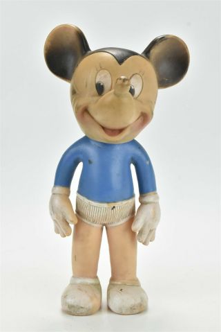 Vintage 1950s Walt Disney Mickey Mouse Sun Rubber Character Doll Squeaker 08006