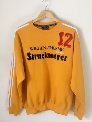 Vtg Adidas 90’s Sv Hullhorst Kreisliga 12 Football Top Sweatshirt D6 F 180 Sz M
