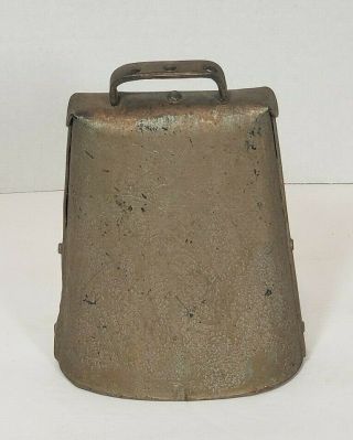 Antique / Vintage Riveted 5 ½” Cow Bell W/iron Clapper