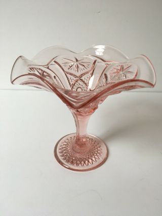 Vintage Pink Glass Candy Dish 5 1/2 "