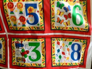 Retro/Vintage Quilt Fabric 43”x 27” Crayola Counting Book 1 panel Sewing 3