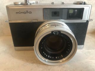 Vintage Minolta Rokkor - Pf Hi Matic 7 Film Camera 45 Mm