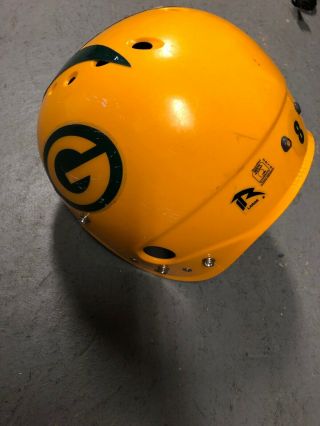 Vintage Yello Riddell Schutt Football Helmet Green Bay Packers Logo