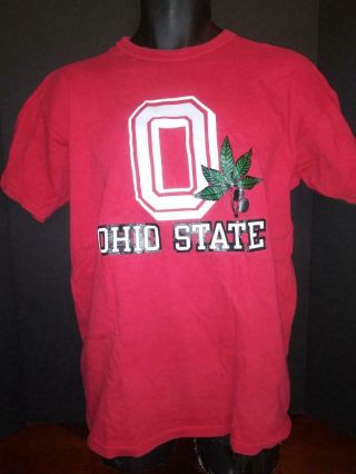 Vintage Ohio State University Osu Buckeyes Mens Large Tee T Shirt Champion Red