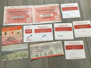 10 Vintage Arsenal (highbury) Match Tickets