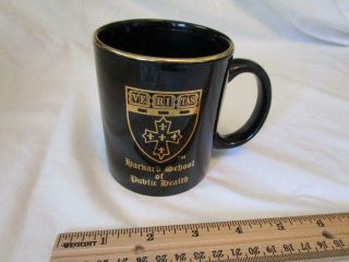 Vintage Harvard School Of Public Health Gold Writing Coffee Cup Nos