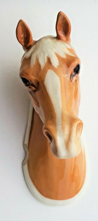 Vintage Retired Beswick Palomino Horse Head 1384 Minor Damage