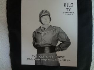 Vintage 1957 Photo Card Captain 11 Kelo - Tv Sioux Falls,  Sd