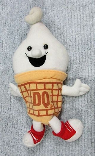Vintage 1998 Dairy Queen Ice Cream Cone Stuffed Plush Character 13” Tall Sh
