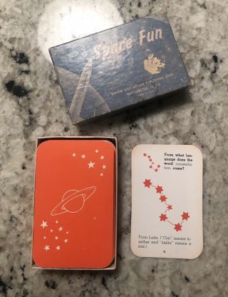Vintage 50s/60s Space Fun - Game / Flash Cards - Review And Herald Publishing 4