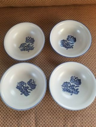 Pfaltzgraff Yorktowne Pattern Set Of 4 Soup,  Cereal Bowls,  Usa,  Vintage 6 "