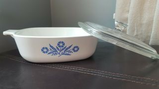 Corning Ware Blue Cornflower 1 Qt.  Vintage Casserole Dish and Lid 7 