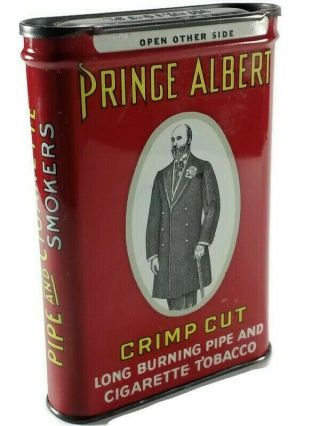 Antique Prince Albert Tobacco Tin Can 1 5/8 Oz Vintage Old