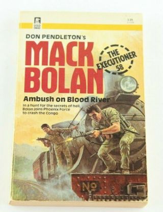 The Executioner 58 Ambush On Blood River Mack Bolan Don Pendleton Vintage Paper