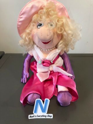 The Muppets Miss Piggy In Pink Evening Gown Vintage 21 " Plush Doll By Eden