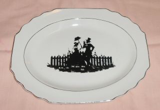 Rare Vtg W.  S.  George " Lido " Serving Plate Platter White 191a Marked 58655 - 2h