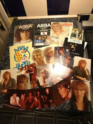 Abba Vintage Memorabilia Magazines Agnetha Photos Trouper Leaflet Etc