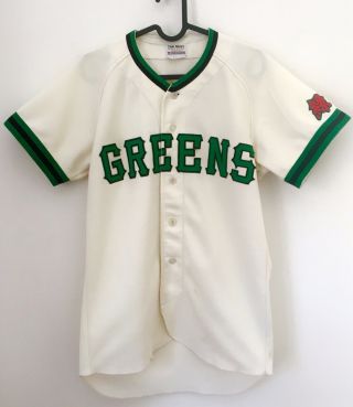 Vintage Descenate Greens 7 Baseball Shirt Japan Made In Japan Short Sleeve L