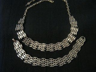 Vintage Sarah Coventry Demi Gold Tone Necklace & Bracelet Set 3