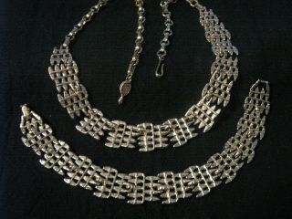 Vintage Sarah Coventry Demi Gold Tone Necklace & Bracelet Set 4