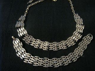 Vintage Sarah Coventry Demi Gold Tone Necklace & Bracelet Set 5