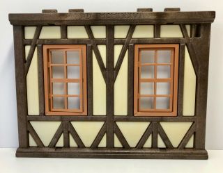 Playmobil Vintage Knights 3666 Medieval Castle Timber Frame House Wall Windows