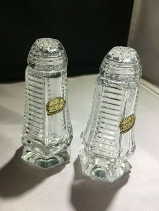 Bohemia Glass 24 Lead Crystal Salt and Pepper Shakers - Vintage Glass 2