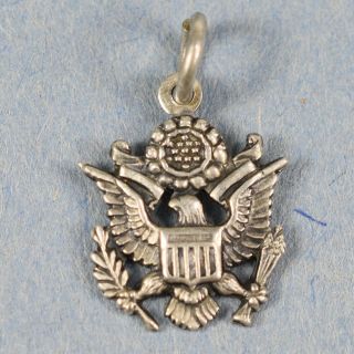 Vintage Sterling Silver Great Seal Of The United States Eagle Charm 925 - - 1312