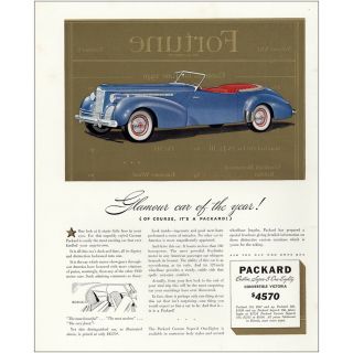 1940 Packard: Glamour Car Of The Year Vintage Print Ad