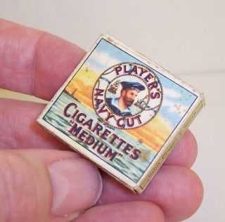 Vintage Miniature Tiny Players Navy Cut Cigarette Packet With Pretend Contents