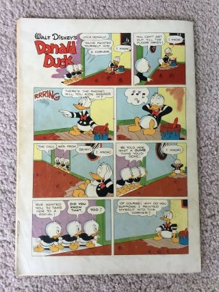 Vintage Carl barks Donald Duck Conic Book,  “Donald Duck And The gilded man,  ” 4