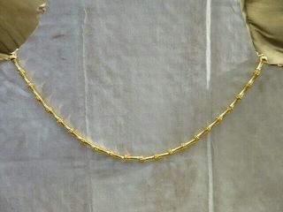 Vintage Monet Gold Tone Bamboo Choker Necklace 16 1/2” Signed