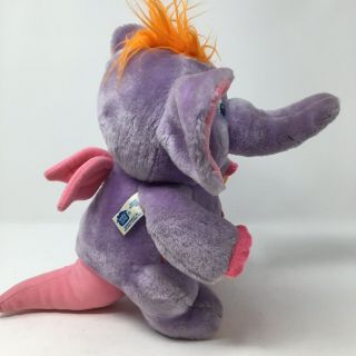 Vtg 1985 Hasbo Softies Bradley Walt Disney Wuzzles Purple Eleroo Elephant Plush 2