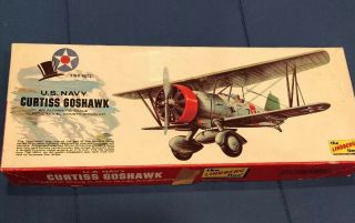 Vintage Lindberg 1:48 Us Navy Curtiss Goshawk Model Kit - Made In Usa