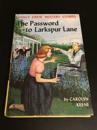 Nancy Drew The Password To Larkspur Lane 10 Hardcover Vintage Carolyn Keene 1933
