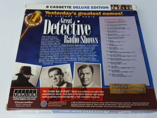The Great Detective Radio Shows Classics cassette box set 8 cassettes TOPICS VTG 2