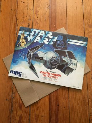 Vintage 1977 Star Wars Mpc Darth Vader Tie Fighter Model Box