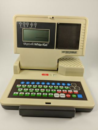 Vintage Vtech Talking Whiz Kid 1986 Educational Learning Laptop Computer Toy