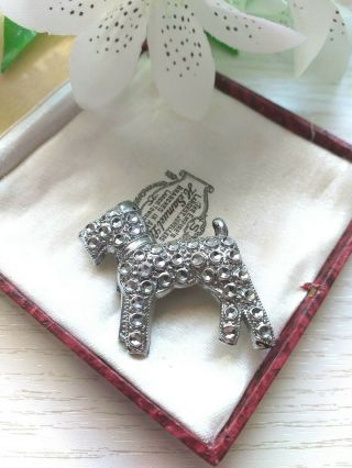 Vintage Old Jewellery - Charles Horner Staybrite Terrier Dog Brooch Pin