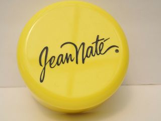 Vintage Revlon Yellow Jean Nate Almost Empty Perfumed Silkening Body Powder Puff