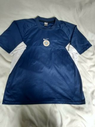 Vintage Nike Montpellier Hsc Blue Football Shirt 2000s Size Xl France