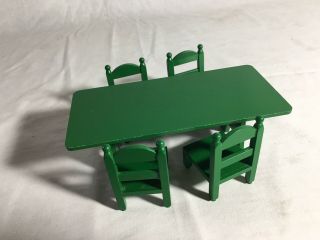 Calico Critters/sylvanian Families Vintage Dining Room Table And Chairs
