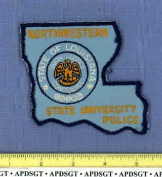 Northwestern State University (old Vintage) Louisiana Police Patch State Shape