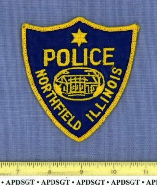 Northfield (old Vintage) Illinois Sheriff Police Patch Cheesecloth City Hall