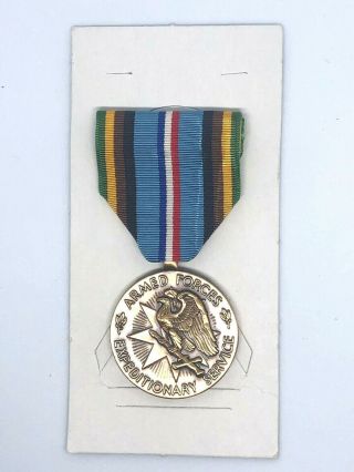 Vintage Us Armed Forces Expeditionary Service Medal,  Ribbon,  Usn,  Navy,  Merit,  War