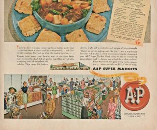 1947 A&P Markets Vintage Print Ad Lamb As You Like It 2