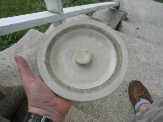 7.  25 " Vintage Antique Stoneware Crock Pottery Lid Top Shape