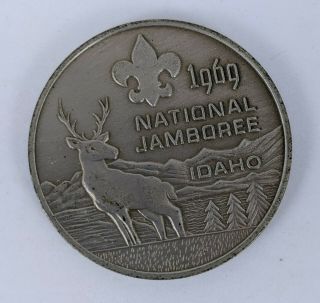 Vintage 1969 7th National Jamboree Silver Coin Elk - Idaho Boy Scouts Of America