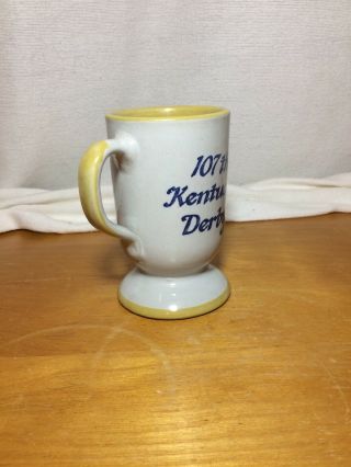 Vintage 1981 Louisville Stoneware 107th Kentucky Derby Pedestal Coffee Cup 3