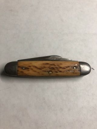 Vintage Imperial USA Pocket Knife 3 Blade Stag 2